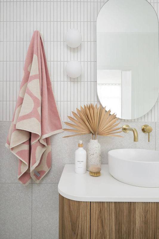 Luxury pink turkish towels